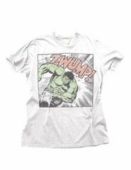 Adult White Junk Food Marvel Comics Superhero Incredible Hulk Zwump T-Shirt Tee