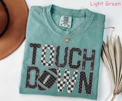 Touchdown Season Shirt Retro Checkered Football Game Day Unisex Fan Gift Tee