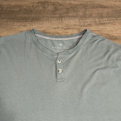 Free Fly Mens Henley T-Shirt Size (XL) Light Green Bamboo Viscose Blend EUC B9
