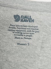 Fjallraven Womens Sz M Logo T-Shirt Grey Hiking Outdoor Lightweight Cotton Blend