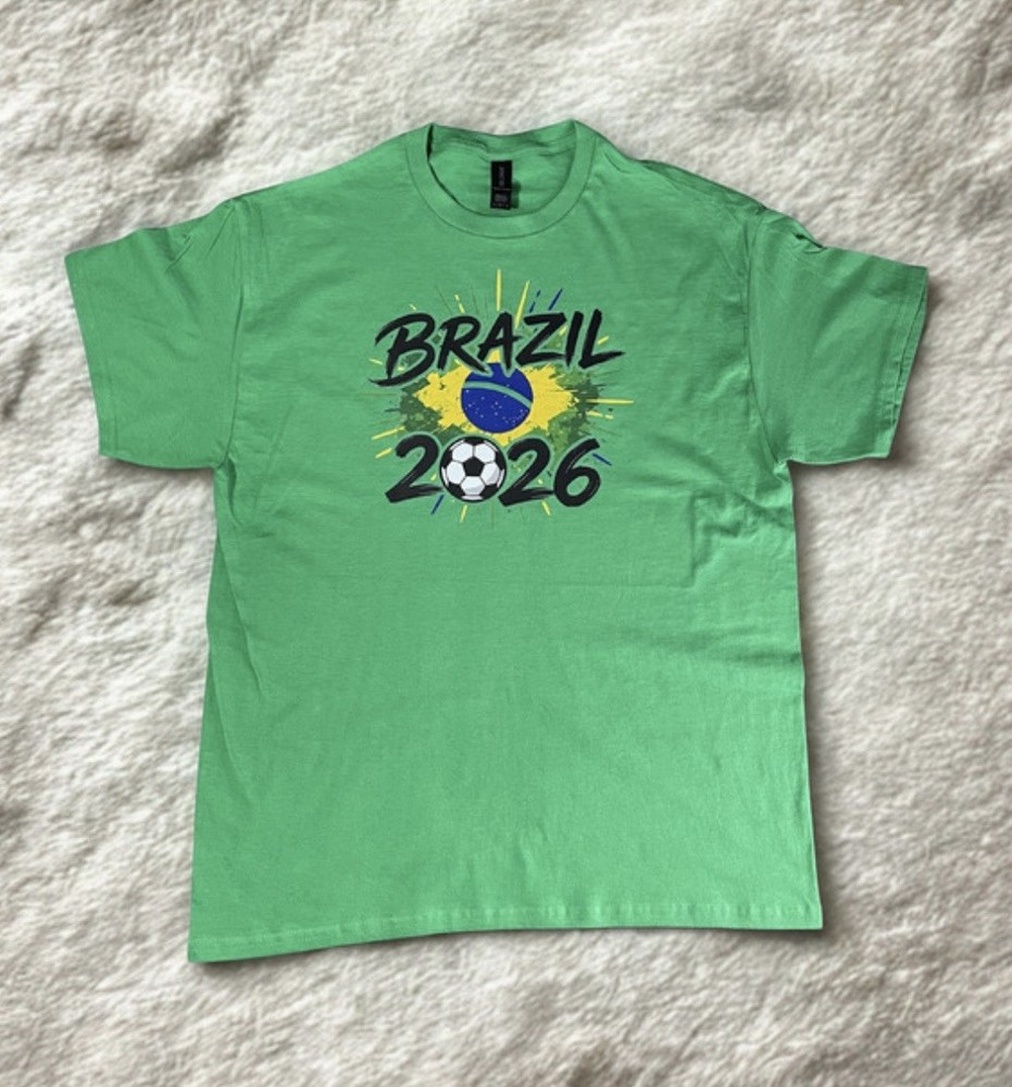 FIFA WORLD CUP USA 2026 team Brazil MENS green Classic Fit t-shirt Size L