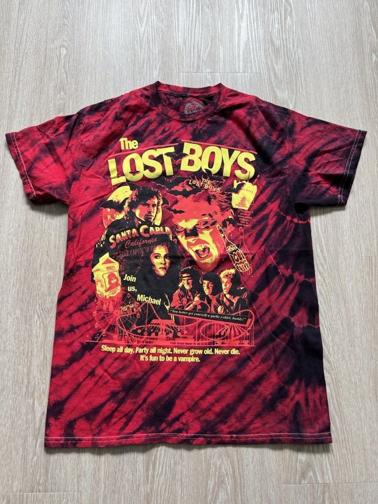Studiohouse Designs The Lost Boys Shirt Red Tie-dye T-Shirt Size Medium