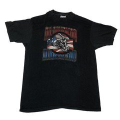Vintage 1988 All American Motor Cycle Rodeo Tour Daytona Black T-Shirt Size XL