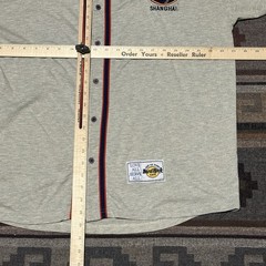 Vintage Hard Rock Cafe Shanghai Baseball Jersey Mens Large Gray A5