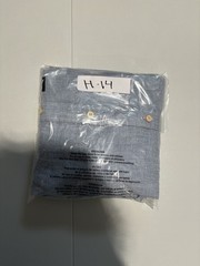 Faherty Brand Short-Sleeve Blue Linen Shirt Men’s XL H14