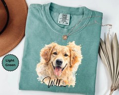 Comfort Tee Custom Pet Portrait Shirt Personalized Dog Cat