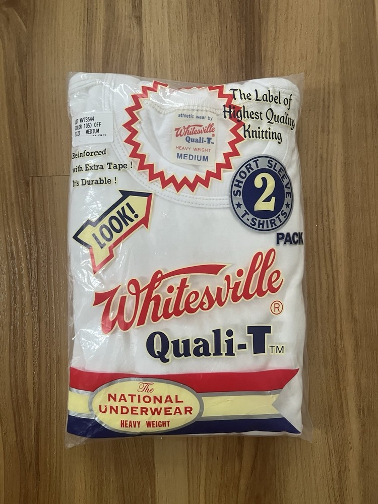 Whitesville Loopwheel T-Shirt 2-Pack Japan Size M White The Bear