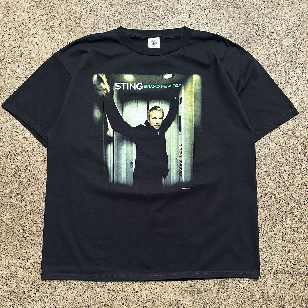 Vintage 90s Delta Pro Weight Sting Brand New Day Tour 2000 Tee XL Black