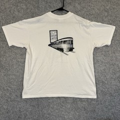 New York Central System XXL white T-shirt Train Steam Engine Railroad
