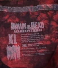 Dawn Of The Dead Official Fright Rags Short Sleeve Shirt XL Tie Dyed Limited OOP