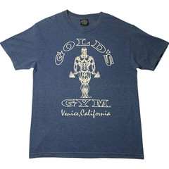 Vintage Gold’s Gym T-Shirt Men’s Bodybuilding Workout Fitness Muscle Tee S-5XL