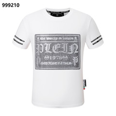 NWT Philipp Plein Animal Diamond Emblem Black/White Merino T-shirt