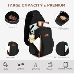 Crossbody Bags for Women Waterproof Nylon Cross Body Travel Shoulder Handbags…