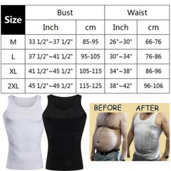 Men Slimmer Body Shaper Vest Abs Abdomen Compression Shirt Workout Tank Tops US