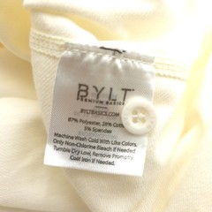 BYLT Premium Basics Men’s XL Drop Cut Lux Shirt Long Sleeve Henley Off White NWT