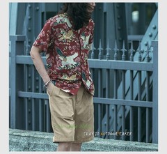 NON STOCK Vintage T-Shirt Print Shirt Men’s Short Sleeve Shirt Cuban Casual Tops