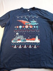 Anvil T Shirt Winter Design Blue Large