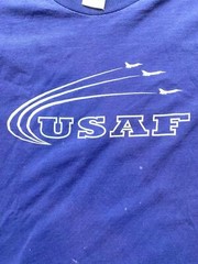 VTG USAF Shirt Adult Extra Large Navy Blue Air Force American USA Military Mens