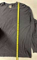 ComfortWash by Hanes Adult Long Sleeve Dark Gray Size XL Ring Spun Cotton