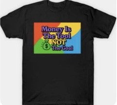 gildan t shirt Black Multicolored Money Is A Tool With Black Back For Y2K Gothic
