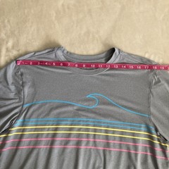 Mens M Shirt Gray Long Sleeve Sun Protection UPF 30 Beach Surf Outdoor Burnside