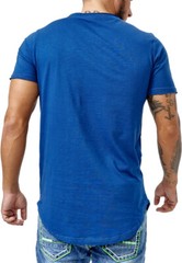 Mens T-Shirt Body Fitness Deep V Neck Long Shirt Casual Basic