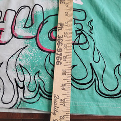 HUGE Fashion Exchange Men’s MED Aqua Graffiti King Savage Graphic T-Shirt Cotton