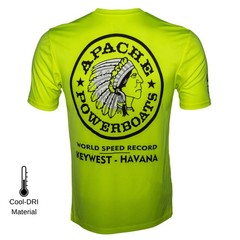 Official World Speed Record Apache Star Tee | Cotton/Performance | Safety Green