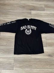 Bad Bunny Black Long Sleeve Most Wanted Tour 2024 Gildan 100% Cotton Size L