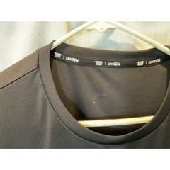 Kohl’s DryTek Black Short Sleeve Shirt, Labeled 2XXL Tall, Fits Like 1XL Tall