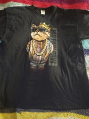 VTG FOTL Biggie Cat Big Paw Paw 2XL Black Graphic Rap Tee
