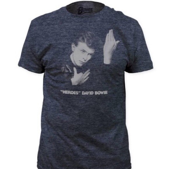 David Bowie Heroes Super Soft Tri-Blend Slim Fitting T-Shirt