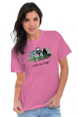 Life is Crap Roller Coaster Rides Funny Gift Womens or Mens Crewneck T Shirt Tee