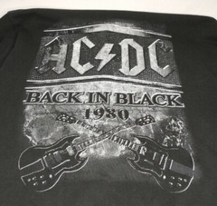AC/DC Back In Black 1980 T Shirt Delta Pro Weight Size L Large