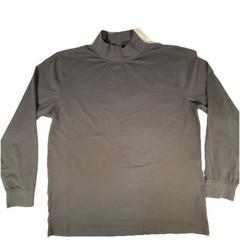 LL Bean Mens Shirt Size Large Tall Black High Neck Long Sleeve Classic