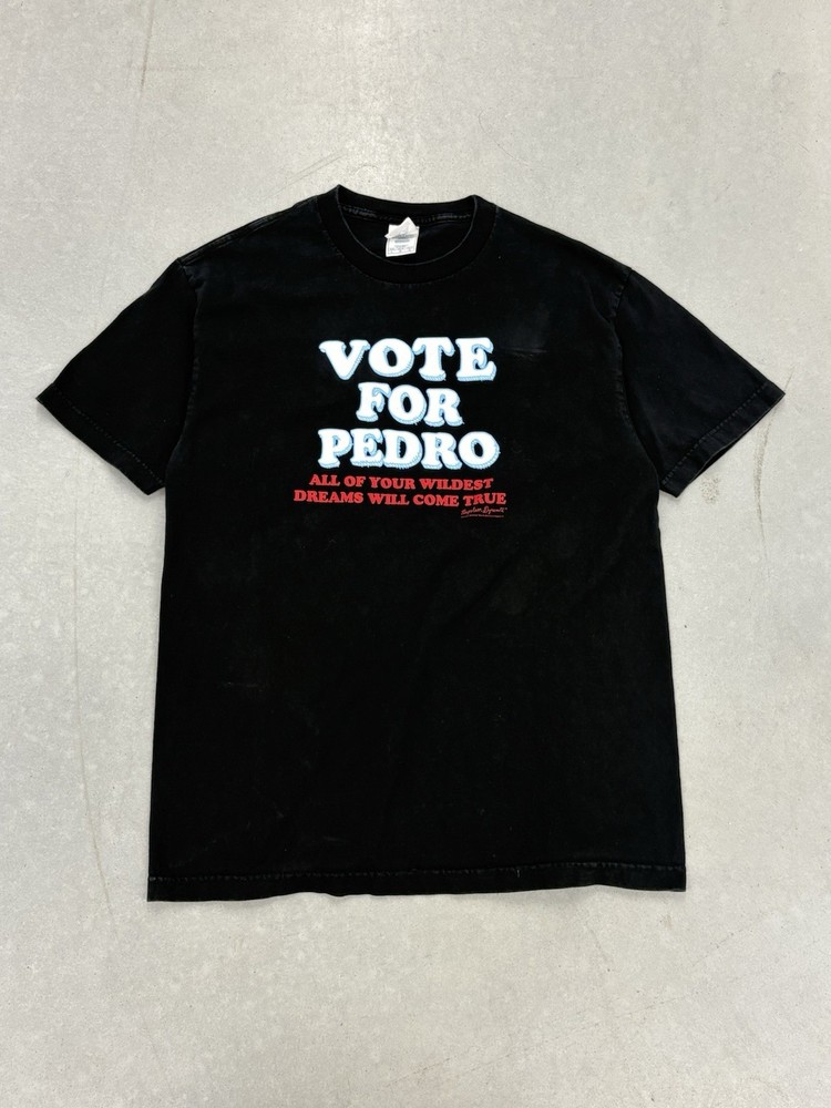 Vintage 2005 Napoleon Dynamite “Vote For Pedro” Movie Promo Shirt L AAA 21×27