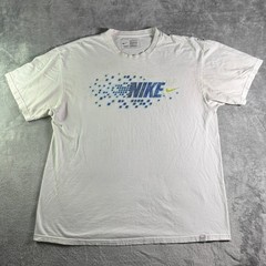 Y2K Nike Swim T-Shirt Mens XL White Graphic Logo Short Sleeve Cotton Sportswear