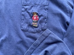 Single stitch USA made vintage Polo Ralph Lauren pocket bear embroidered