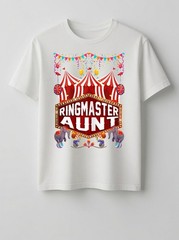 Women Ringmaster Aunt Circus Carnival Birthday Party Graphic T-Shirt
