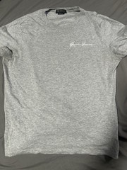 Versace Taylor Fit Gray Cotton Jersey Logo Crew Neck Short Sleeve Tee M