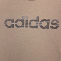 Adidas Casual Crew Neck Short Sleeve Graphic T Shirt Mens Size Medium M Tan