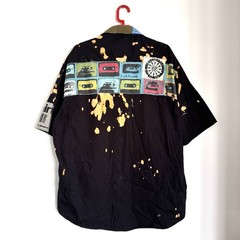 Levellers Custom Shirt Size 3XL Short Sleeve Black 19.5” Collar Punk Handmade