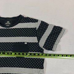 Ecko Unltd T Shirt Mens L Black White Polka Dot Cotton Straight Hem Short Sleeve