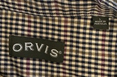 Orvis Country Twill Shirt Men L Check ButtonDown Long Sleeve Casual Dress Cotton