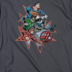 JLA Starburst Licensed Adult Unisex T-Shirt Regular Fit Tee SM-3X