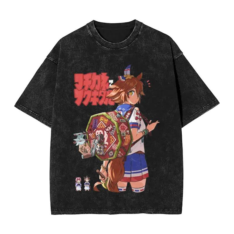 Uma Musume Pretty Derby Amine T-Shirt Men Y2K Fun Cotton, Graphic Tees T-Shirt