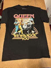 NEW OFFICIAL LICENSED QUEEN BAND FREDDIE MERCURY WE WILL ROCK YOU T Shirt Mens S