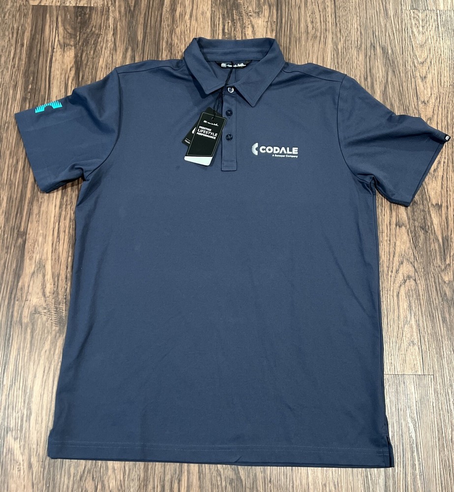 Travis Matthew polo golf Logo CODALE mens Size L Color Blue Nights