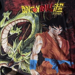 Dragon Ball Super Goku Shenron Anime T-Shirt Black Graphic Tee Adult XL