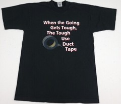 Vintage 90s The Tough Use Duct Tape T Shirt Vtg USA Funny Work Men Single Stitch